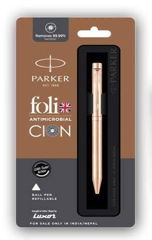 PARKER FOLIO ANTIMICROBIAL COPPER ION ROSEGOLD BALL PEN