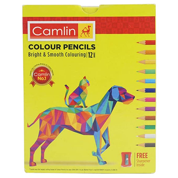 Camlin Colour Pencils 12 Shade Half Size