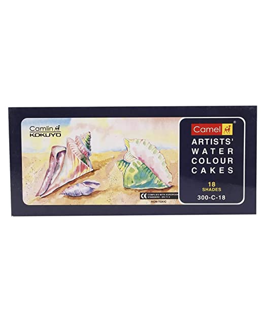 CAMEL ARTIST WATER COLOUR CAKES 18 SHADE