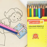 Camlin Colour Pencils 12 Shade Full Size