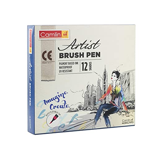 Camlin Artist Brush Pens 12 Shades