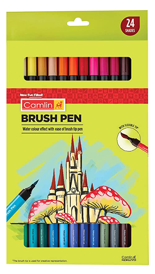 Camlin Brush Pens 24 Shades
