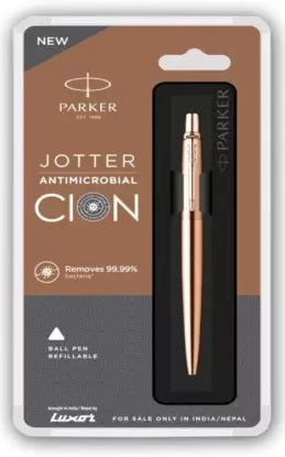 PARKER JOTTER ANTIMICROBIAL COPPER ION ROSE GOLD BALL PEN